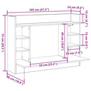 vidaXL Falra szerelhető íróasztal Régi fa 105 x 48 x 75 cm Faanyag