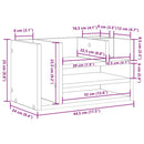 vidaXL Íróasztali rendező Öreg fa 44.5 x 24 x 25 cm Faanyag