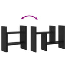 vidaXL Íróasztali rendező Musta tammi 34.5 x 15.5 x 35.5 cm Faanyag