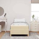 vidaXL Boxrugós ágy matracmal Fehér és krém 90 x 190 cm szövet