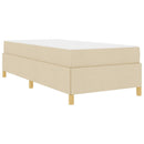 vidaXL Boxrugós ágy matracmal Fehér és krém 90 x 190 cm szövet
