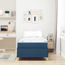 vidaXL Boxrugós ágy matracmal Kék és Fehér 90 x 200 cm szövet