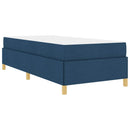 vidaXL Boxrugós ágy matracmal Kék és Fehér 90 x 200 cm szövet