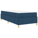 vidaXL Boxrugós ágy matracmal Kék és Fehér 90 x 200 cm szövet