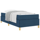 vidaXL Boxrugós ágy matracmal Kék és Fehér 90 x 200 cm szövet