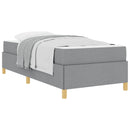vidaXL Boxrugós ágy Világosszürke és Fehér 100 x 200 cm szövet