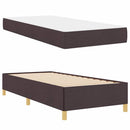 vidaXL Boxrugós ágy matracmal Sötétbarna és fehér 100 x 200 cm szövet
