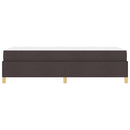 vidaXL Boxrugós ágy matracmal Sötétbarna és fehér 100 x 200 cm szövet