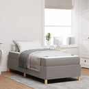 vidaXL Boxrugós ágy Taupe és Bézs és Fehér 100 x 200 cm szövet