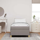 vidaXL Boxrugós ágy Taupe és Bézs és Fehér 100 x 200 cm szövet