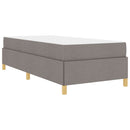 vidaXL Boxrugós ágy Taupe és Bézs és Fehér 100 x 200 cm szövet