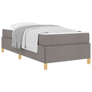 vidaXL Boxrugós ágy Taupe és Bézs és Fehér 100 x 200 cm szövet