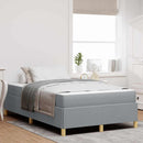 vidaXL Boxrugós ágy Világosszürke és Fehér 120 x 190 cm szövet