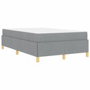 vidaXL Boxrugós ágy Világosszürke és Fehér 120 x 190 cm szövet
