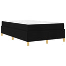 vidaXL Boxrugós ágy Fekete és fehér és fekete 120 x 190 cm szövet