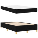 vidaXL Boxrugós ágy Fekete és fehér és fekete 120 x 190 cm szövet
