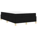 vidaXL Boxrugós ágy Fekete és fehér és fekete 120 x 190 cm szövet
