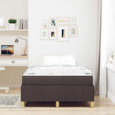 vidaXL Boxrugós ágy Fehér és Sötétbarna 120 x 200 cm Poliészter