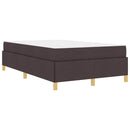 vidaXL Boxrugós ágy Fehér és Sötétbarna 120 x 200 cm Poliészter
