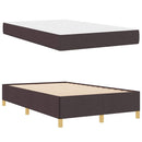 vidaXL Boxrugós ágy Fehér és Sötétbarna 120 x 200 cm Poliészter