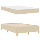 vidaXL Boxrugós ágy matracmal Krém és fehér 120 x 200 cm szövet