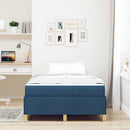 vidaXL Boxrugós ágy matracmal Kék és Fehér 120 x 200 cm szövet