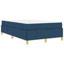 vidaXL Boxrugós ágy matracmal Kék és Fehér 120 x 200 cm szövet