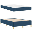 vidaXL Boxrugós ágy matracmal Kék és Fehér 120 x 200 cm szövet