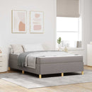 vidaXL Boxrugós ágy matracmal Taupe és fehér 140 x 190 cm szövet