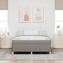 vidaXL Boxrugós ágy matracmal Taupe és fehér 140 x 190 cm szövet