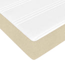 vidaXL Boxrugós ágy matracmal Krém és fehér 140 x 190 cm szövet
