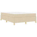 vidaXL Boxrugós ágy matracmal Krém és fehér 140 x 190 cm szövet