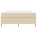 vidaXL Boxrugós ágy matracmal Krém és fehér 140 x 190 cm szövet