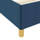vidaXL Boxrugós ágy matracmal Kék és Fehér 140 x 190 cm szövet