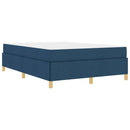 vidaXL Boxrugós ágy matracmal Kék és Fehér 140 x 190 cm szövet