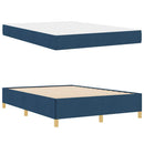 vidaXL Boxrugós ágy matracmal Kék és Fehér 140 x 190 cm szövet