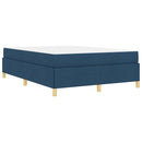 vidaXL Boxrugós ágy matracmal Kék és Fehér 140 x 190 cm szövet