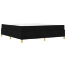 vidaXL Boxrugós ágy Fekete és fehér és fekete 180 x 200 cm szövet