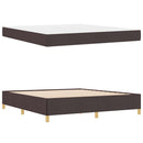 vidaXL Boxrugós ágy matracmal Sötétbarna és fehér 180 x 200 cm szövet