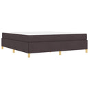 vidaXL Boxrugós ágy matracmal Sötétbarna és fehér 180 x 200 cm szövet