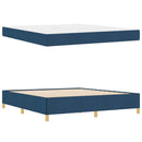 vidaXL Boxrugós ágy matracmal Kék és Fehér 180 x 200 cm szövet