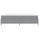 vidaXL Boxrugós ágy Világosszürke és Fehér 200 x 200 cm szövet