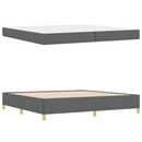 vidaXL Boxrugós ágy matracmal Sötétszürke 200 x 200 cm szövet