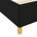 vidaXL Boxrugós ágy Fekete és fehér és fekete 200 x 200 cm szövet