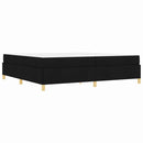 vidaXL Boxrugós ágy Fekete és fehér és fekete 200 x 200 cm szövet