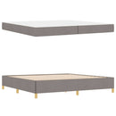 vidaXL Boxrugós ágy matracmal Taupe és fehér 200 x 200 cm szövet