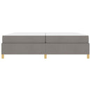 vidaXL Boxrugós ágy matracmal Taupe és fehér 200 x 200 cm szövet