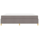vidaXL Boxrugós ágy matracmal Taupe és fehér 200 x 200 cm szövet