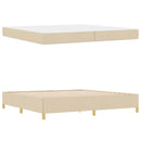 vidaXL Boxrugós ágy matracmal Fehér és krém 200 x 200 cm szövet