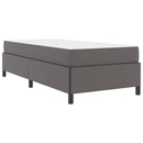 vidaXL Ágykeret matraccal matracmal Szürke 90 x 190 cm Műbőr